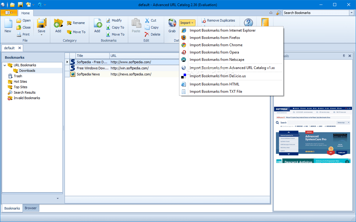 Download Advanced URL Catalog 2.36