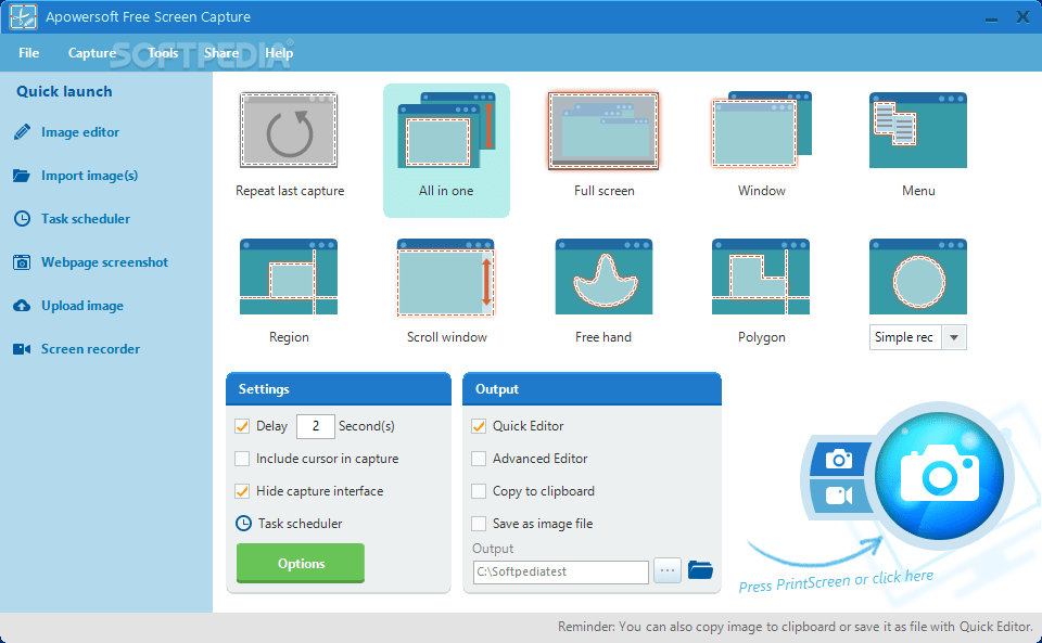 Apowersoft Free Screen Capture 1.3.5 Build 01/18/2017 Download