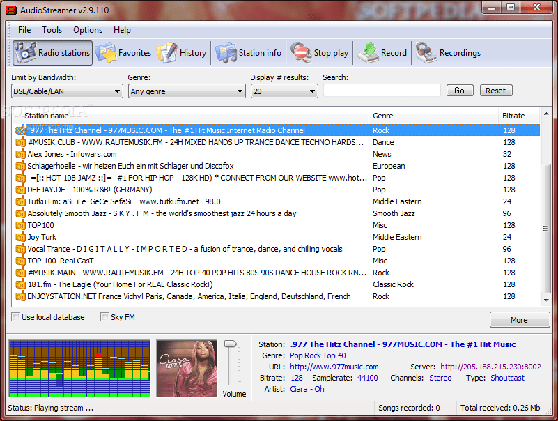 AudioStreamer 2.9.115 - Download, Review, Screenshots