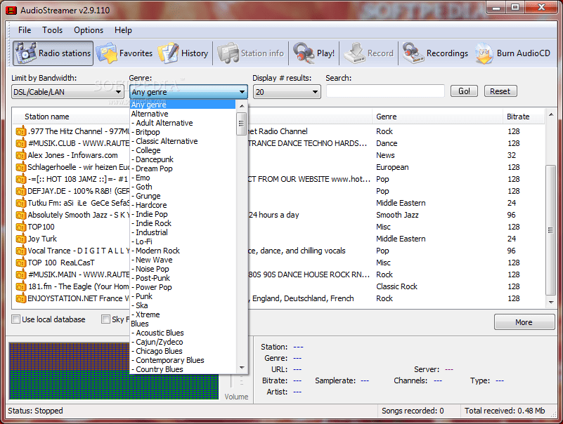 AudioStreamer 2.9.115 - Download, Review, Screenshots