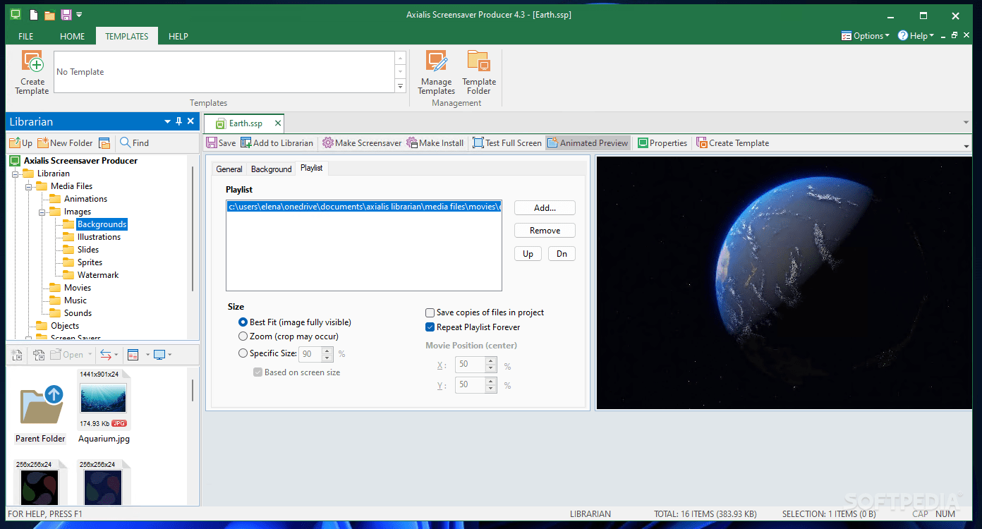 Axialis Screensaver Producer 4.4.1 Download, Review, Screenshots