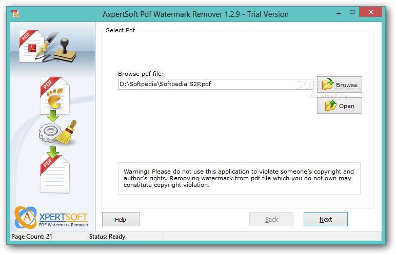 Download AxpertSoft Pdf Watermark Remover 1.2.9