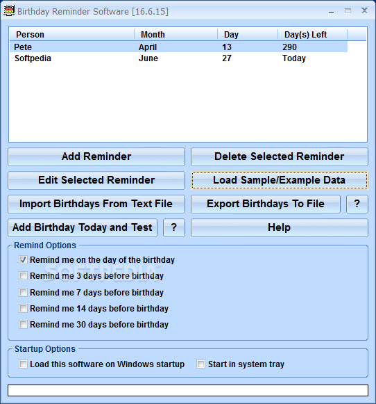 Download Birthday Reminder Software 7.0