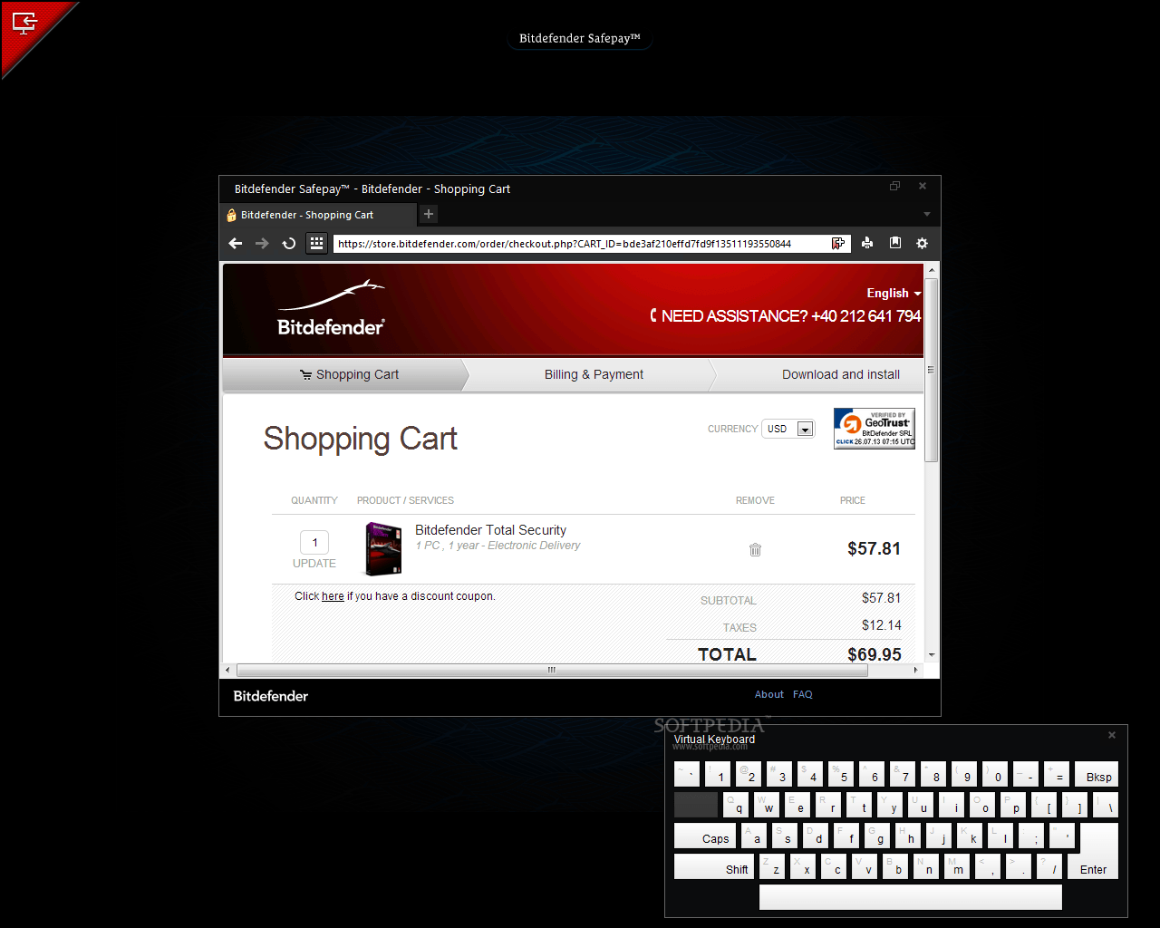 Bitdefender Safepay 1.9.0.239 Download, Review, Screenshots