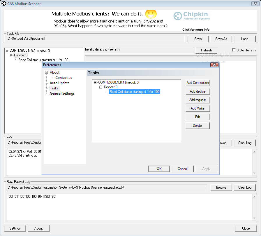 CAS Modbus Scanner 1.02bA - Download, Review, Screenshots