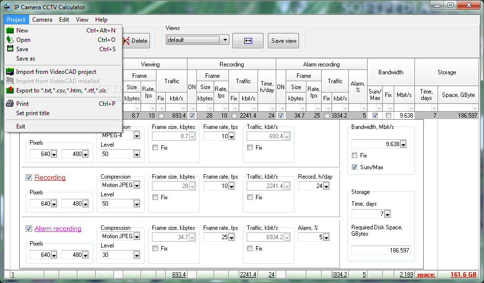 Download IP Camera CCTV Calculator (formerly CCTVCAD