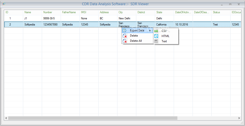 Download CDR Data Analysis Software 3.0.0.0