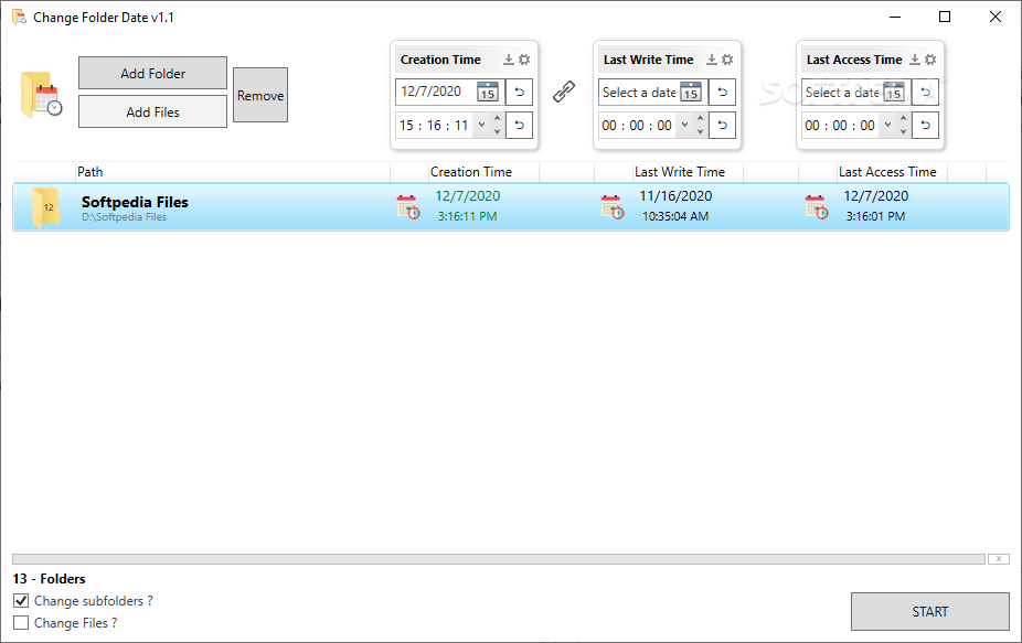 Change Folder Date 1.1 Download, Review, Screenshots