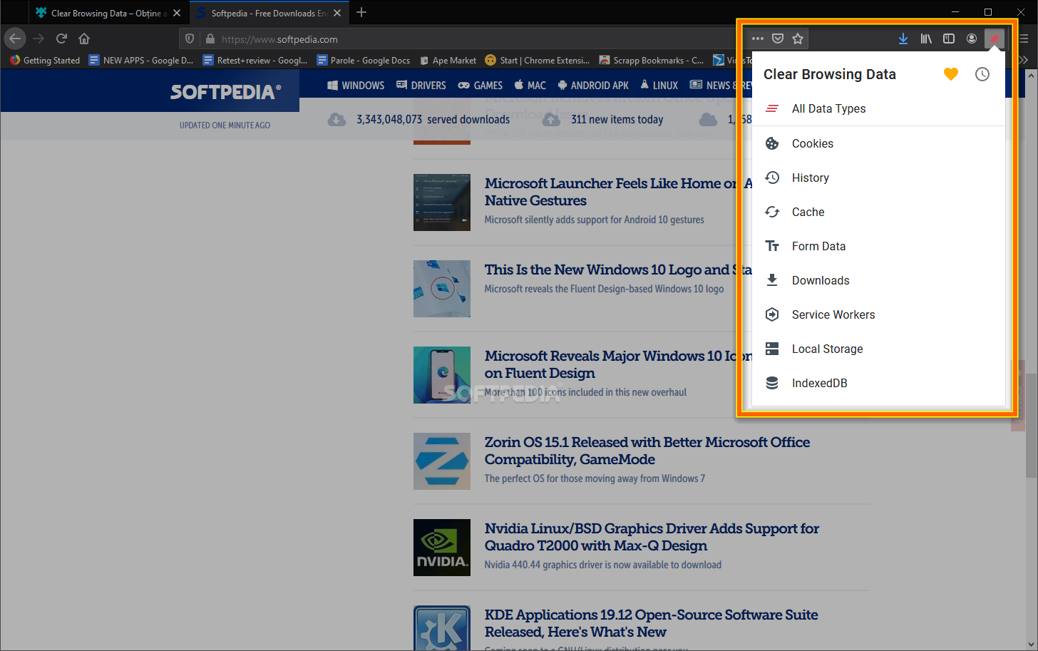 Clear Browsing Data for Firefox 5.0.0 Download, Review, Screenshots