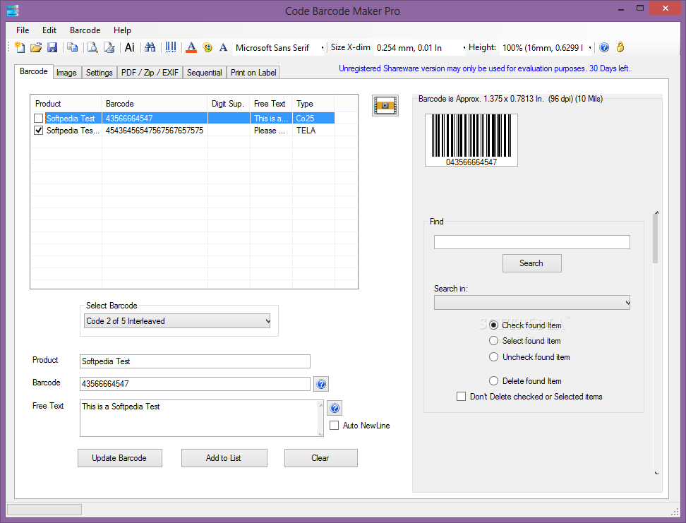 Code Barcode Maker Pro 5.00.0.0 Download, Review, Screenshots