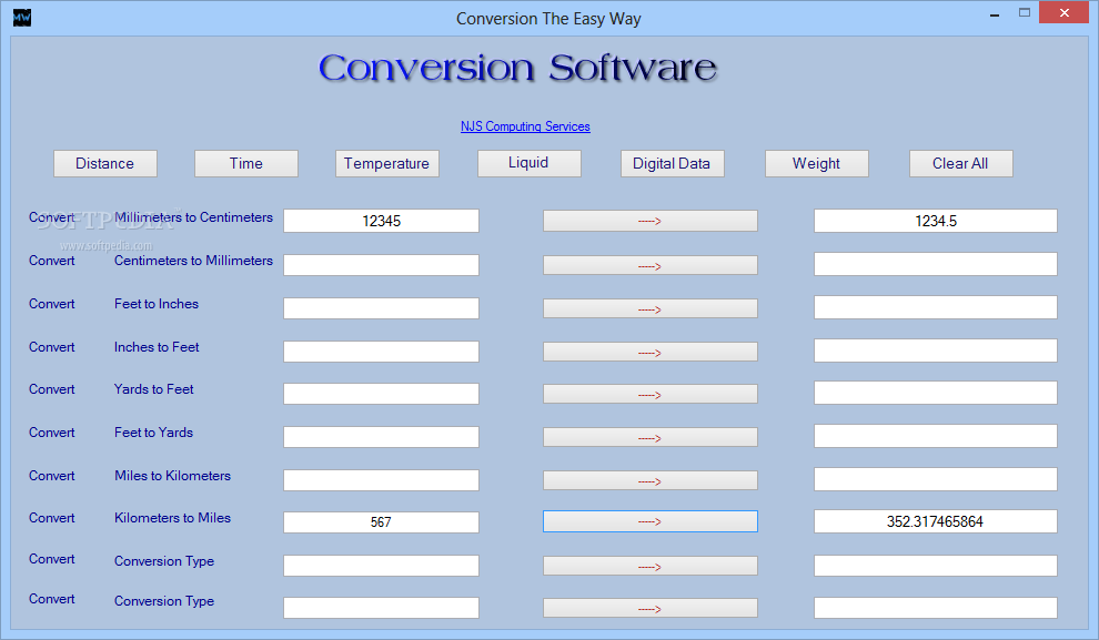 Conversion Software 1.0.0.9 Download, Review, Screenshots