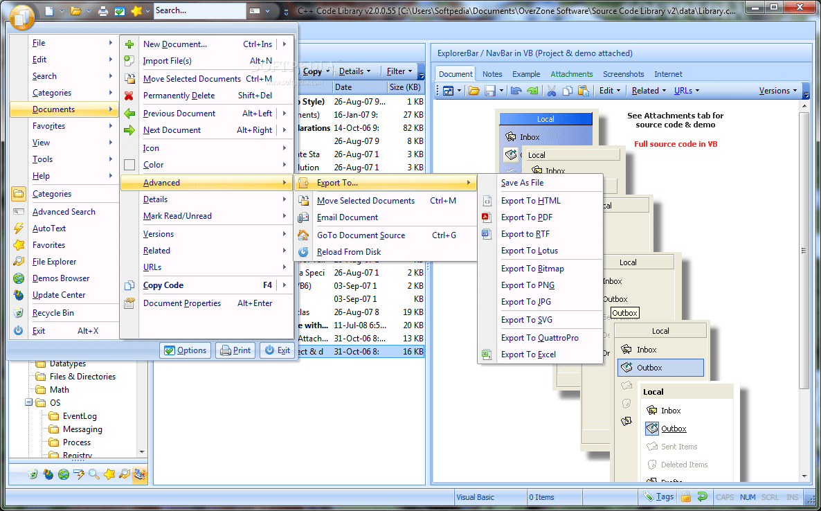 C++ Code Library 2.1.0.212 Download, Screenshots