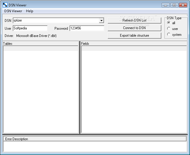DSN Viewer Download Free (Windows) - 0.2 | Softpedia