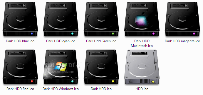 Download Dark Hard Drive Icons