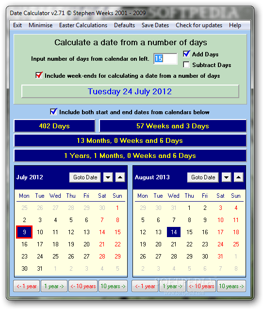 Date Calculator Download Softpedia