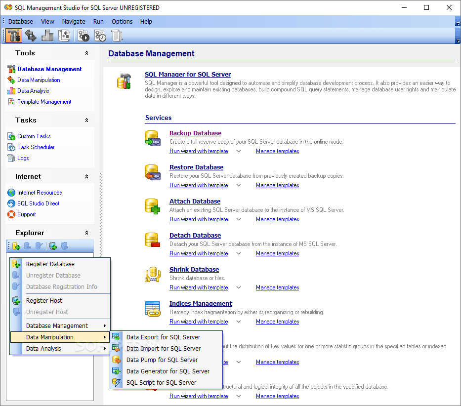 Download SQL Management Studio for SQL Server 1.2.0.18.10