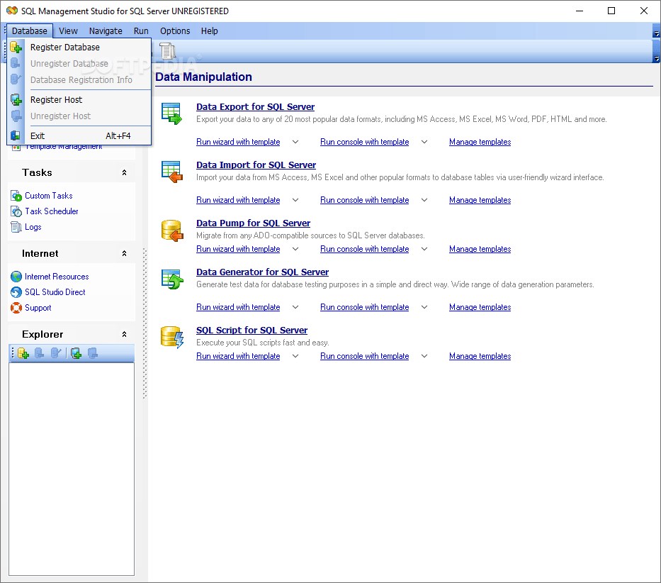 Download SQL Management Studio for SQL Server 1.3.0 Build 52407