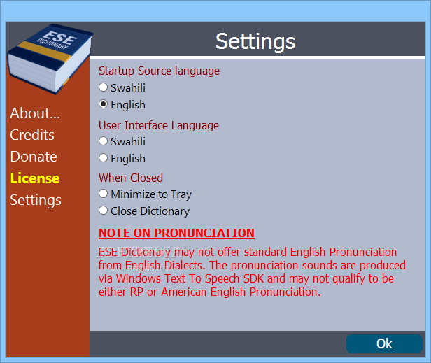 ESE Dictionary 1.3 Download, Review, Screenshots