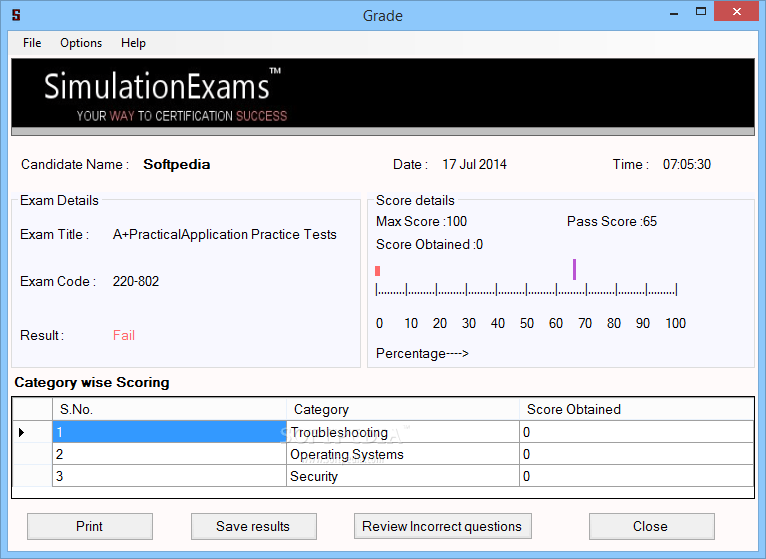 Download Exam Simulator for A+ Practical Application