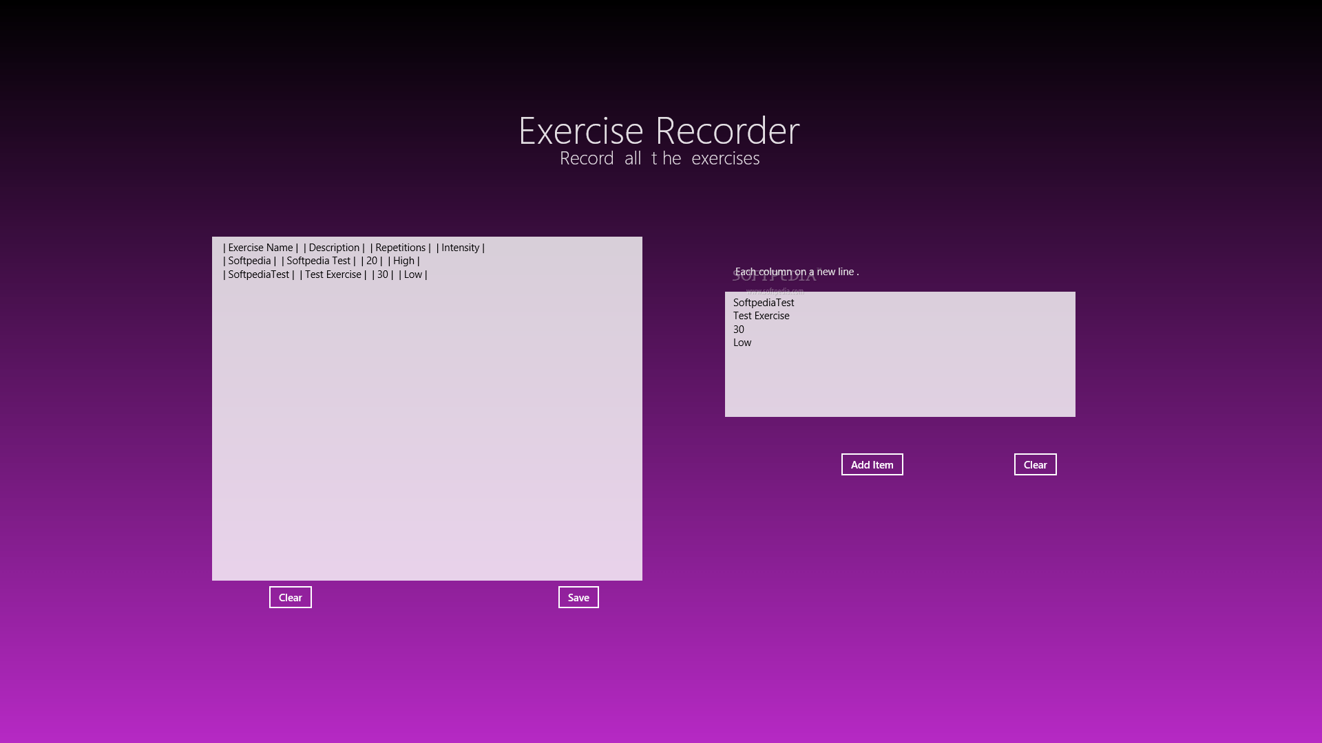 Exercise Recorder 1.0.0.0 Download, Review, Screenshots