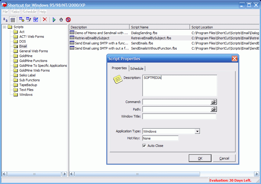 FabSoft ShortCut 8.1.0.4 Download, Screenshots