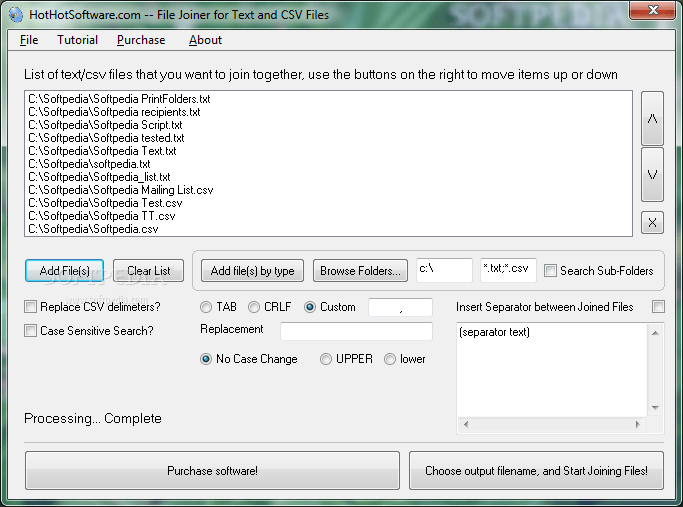 Download Join text files combine and merge csv files into one from