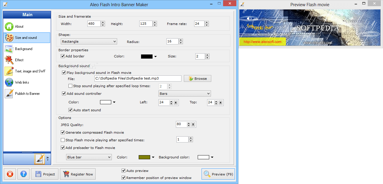 Aleo Flash Intro Banner Maker 4.1 Download, Review, Screenshots