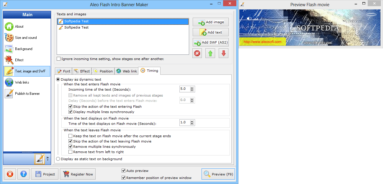 Aleo Flash Intro Banner Maker 4.1 Download, Review, Screenshots