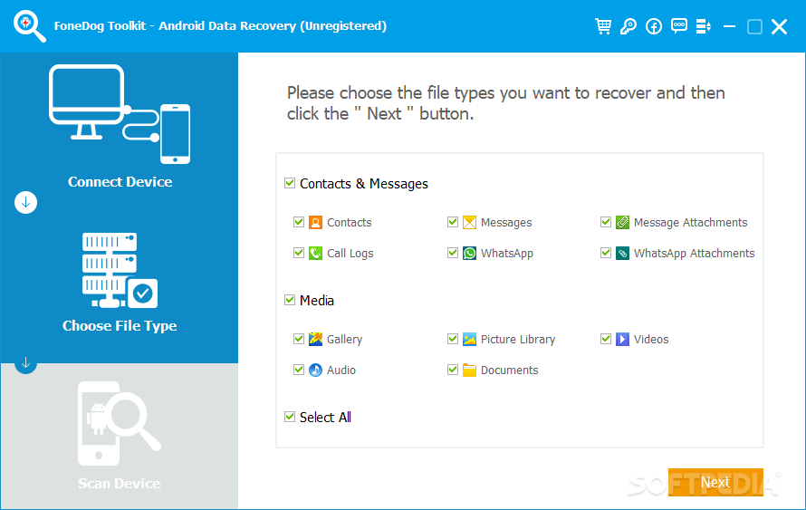 Download FoneDog Toolkit Android Data Recovery 2.0.52