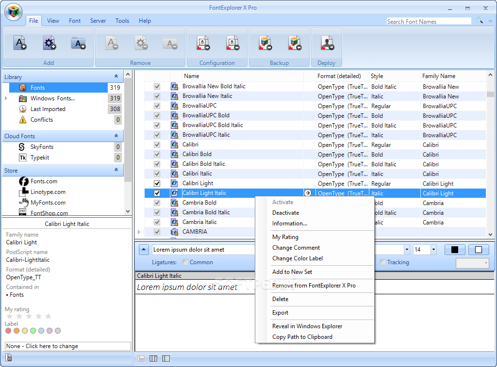 Download FontExplorer X Pro 3.6.1 Build 14027.0