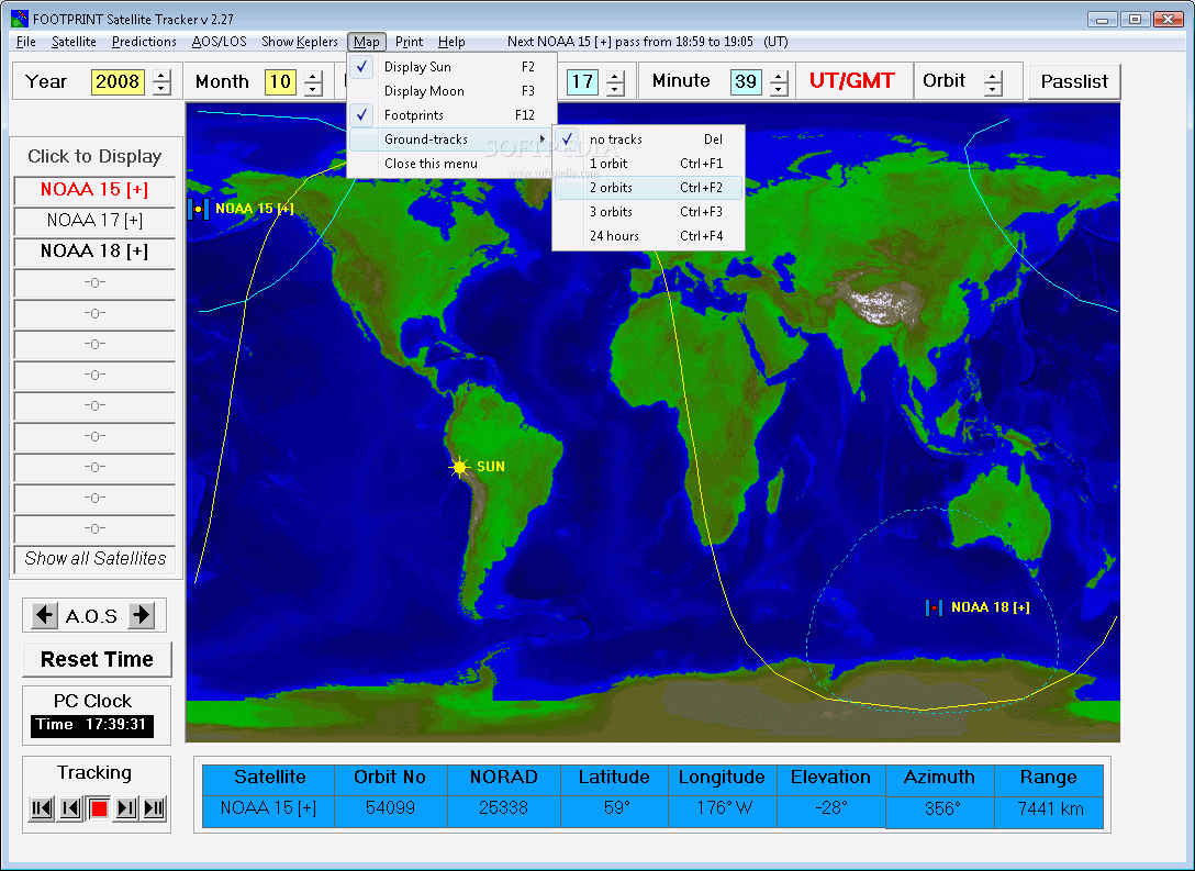Download Footprint Satellite Tracker 2.27