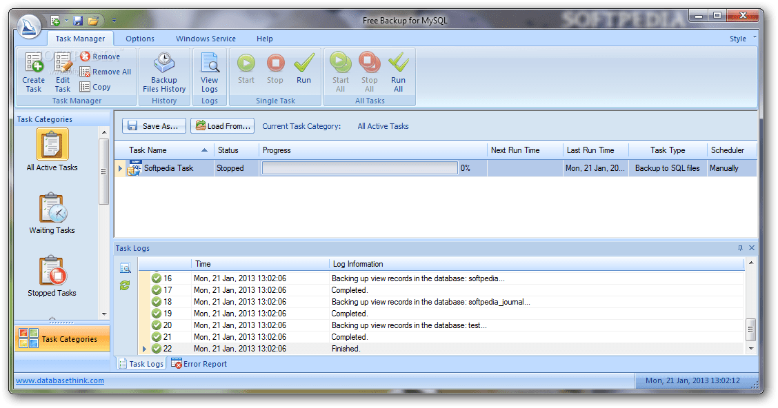 Free Backup for MySQL Download