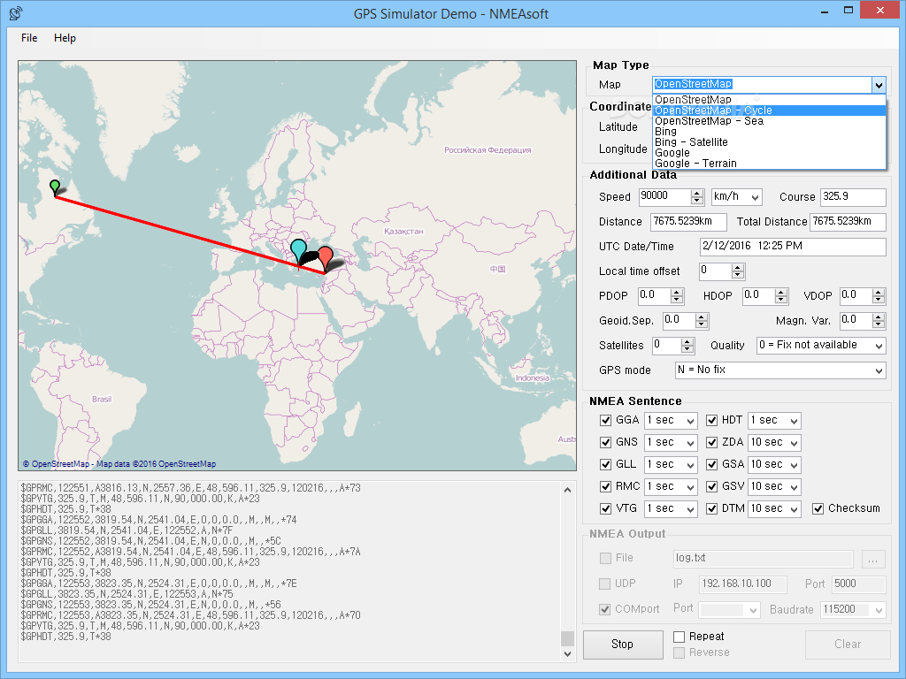 GPS Simulator 2.01 Download, Review, Screenshots