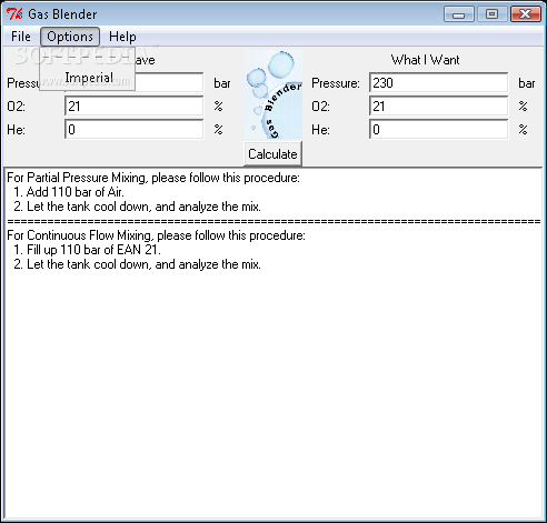 Gas Blender 1.0 - Download, Review, Screenshots