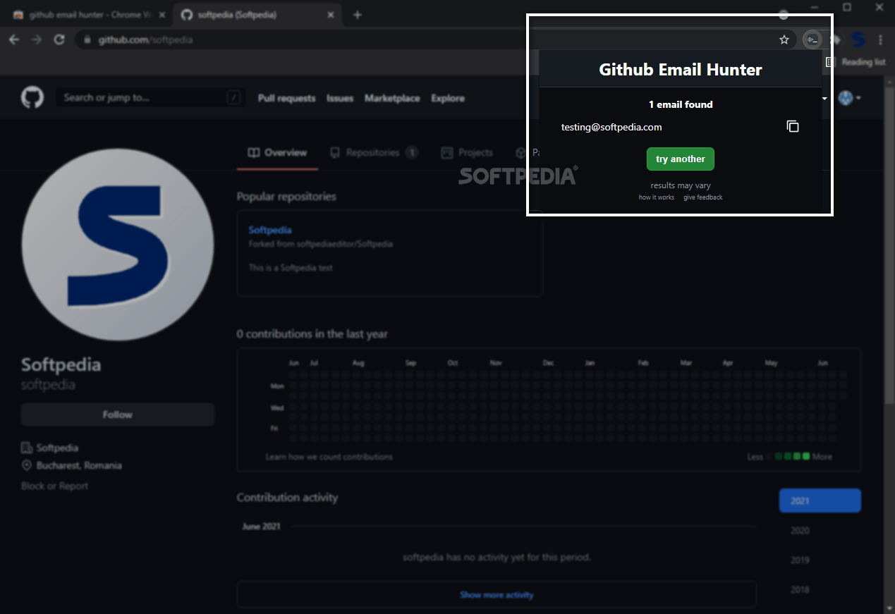 GitHub Email Hunter 1.0 Download, Review, Screenshots