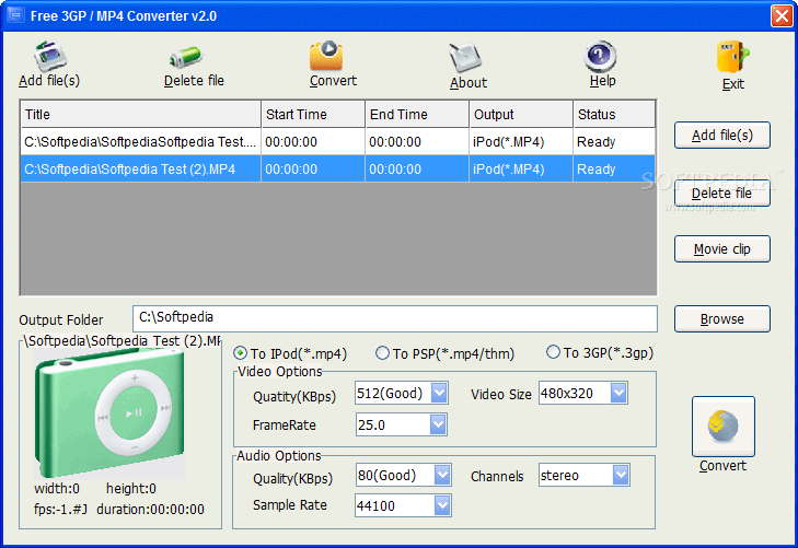 Free 3GP / MP4 Converter (formerly Green Video Converter) 2.0