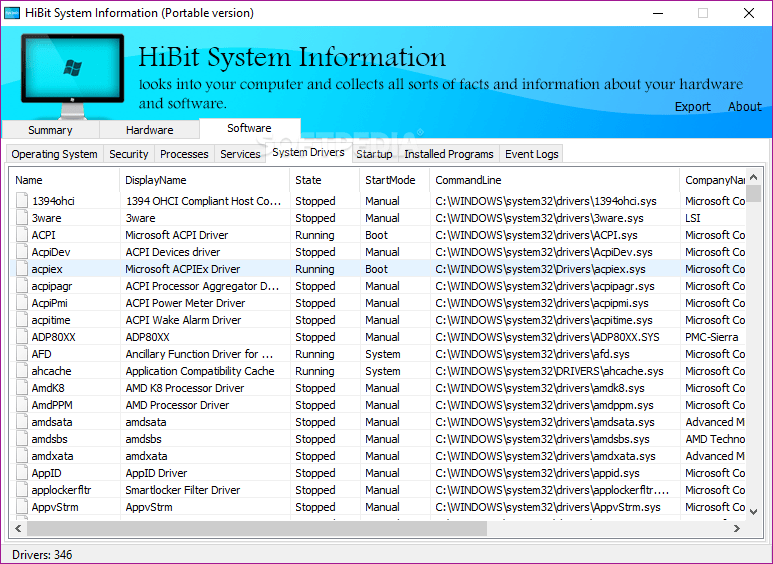 HiBit System Information Portable 2.1.20 Download, Review, Screenshots