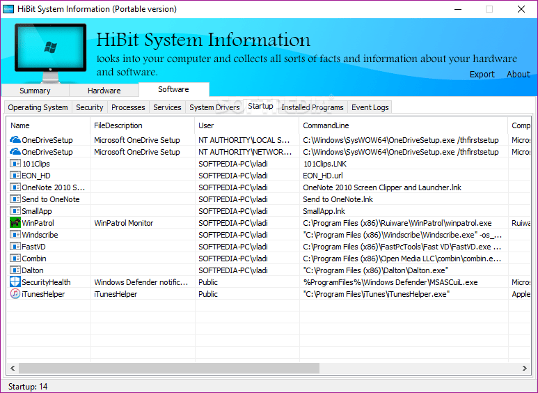 HiBit System Information Portable 2.1.20 Download, Review, Screenshots