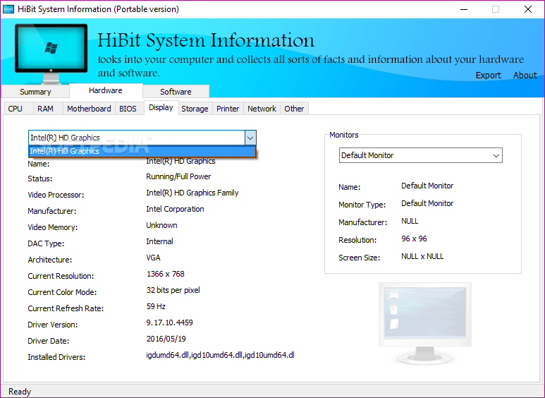 HiBit System Information Portable 2.1.20 Download, Review, Screenshots