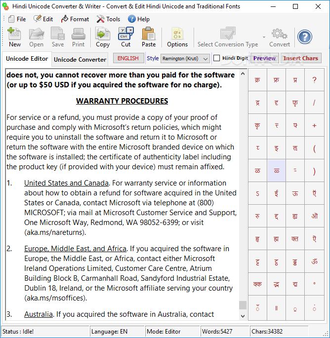 Download Hindi Unicode Converter & Writer 5.2.2.35