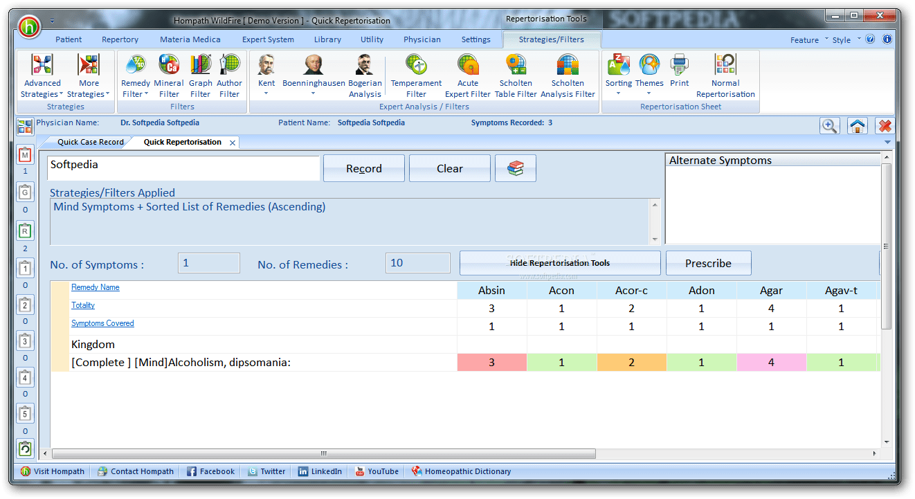 Hompath WildFire Homeopathic Software 1.0 Download, Review, Screenshots
