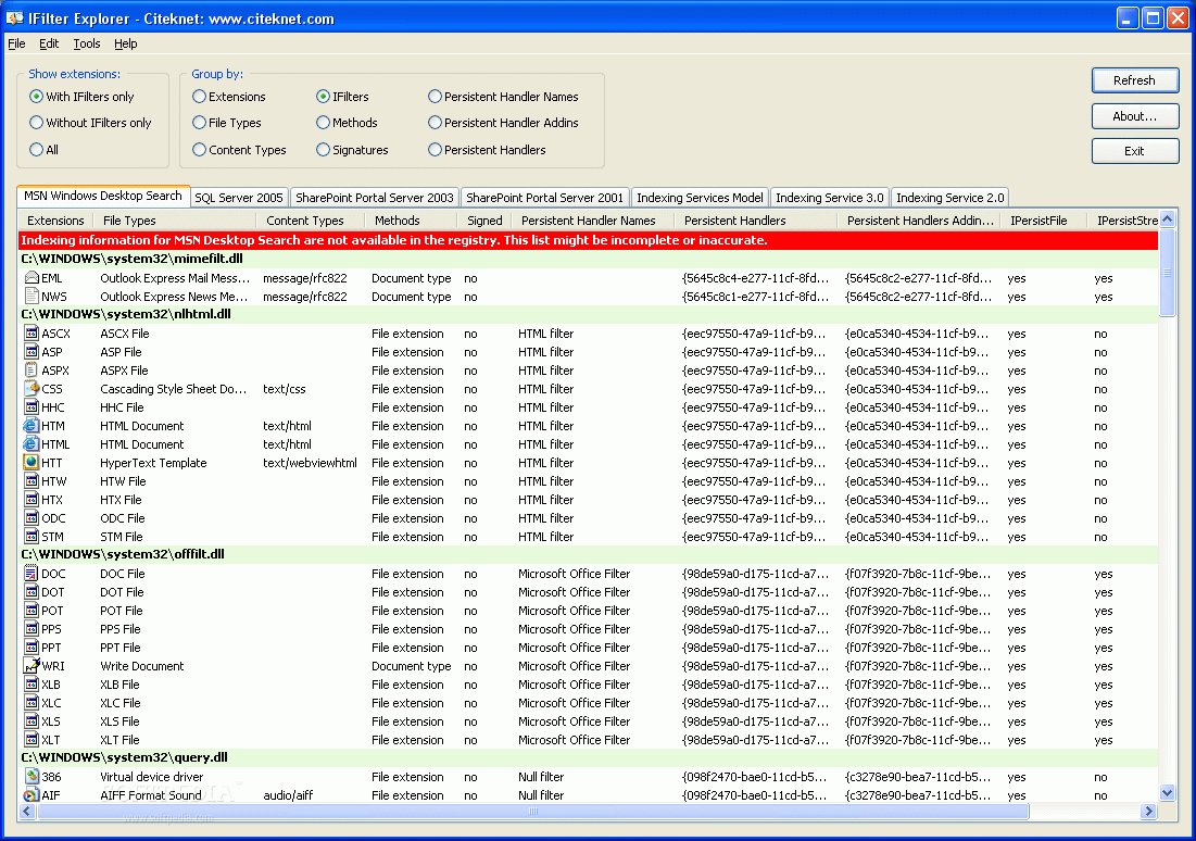 Download IFilter Explorer 2.0 Beta 2