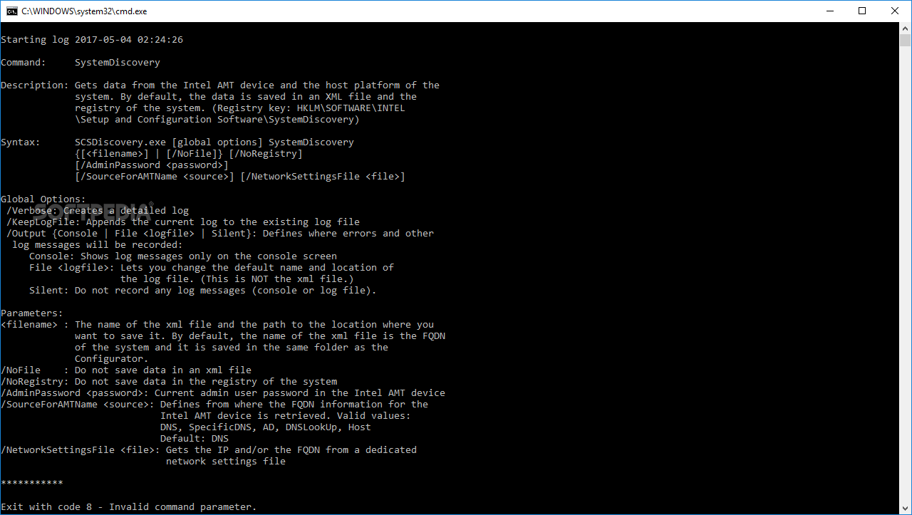 Intel SCS System Discovery Utility 12.2.0.152 Download, Screenshots