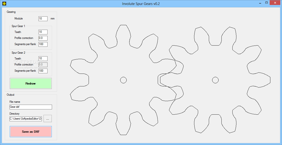 Involute Spur Gears 0.2 Download, Screenshots
