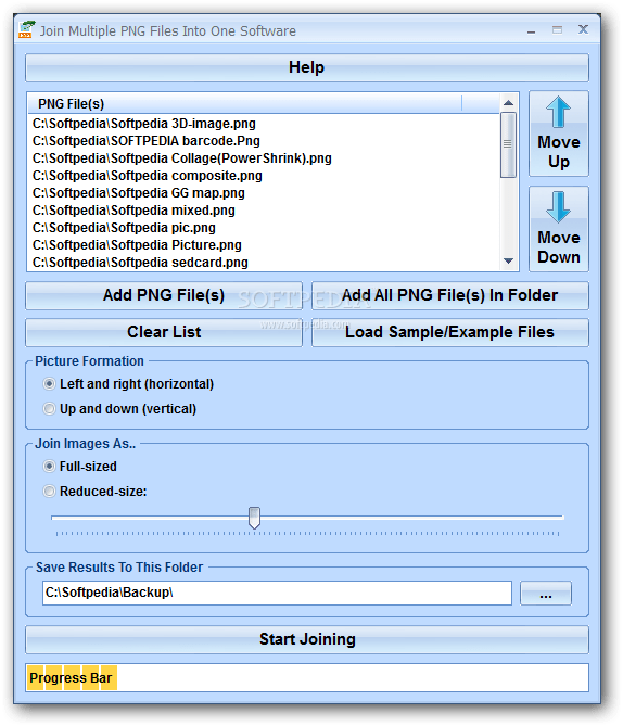 Join Multiple PNG Files Into One Software 7.0 Download, Screenshots