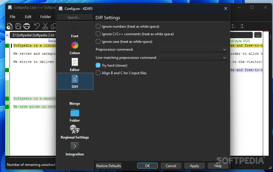 KDiff3 0.9.98 Download, Review, Screenshots