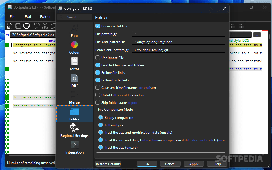 KDiff3 0.9.98 Download, Review, Screenshots