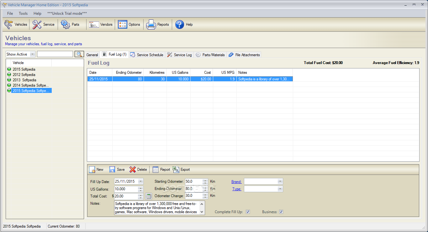 Vehicle Manager Home Edition 2022 (3.0.1012.0) Download, Review