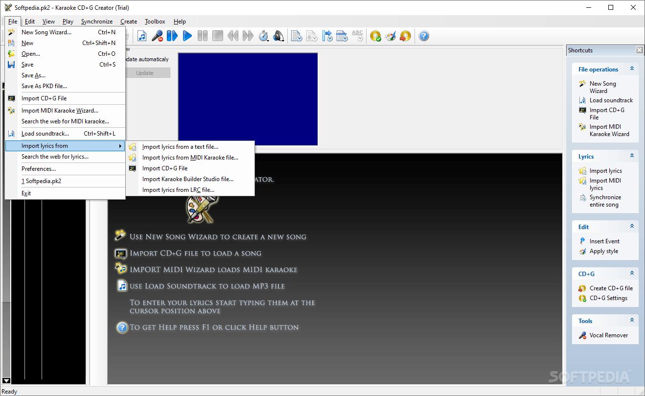 Karaoke CD+G Creator 2.6.4.6 Download, Review, Screenshots