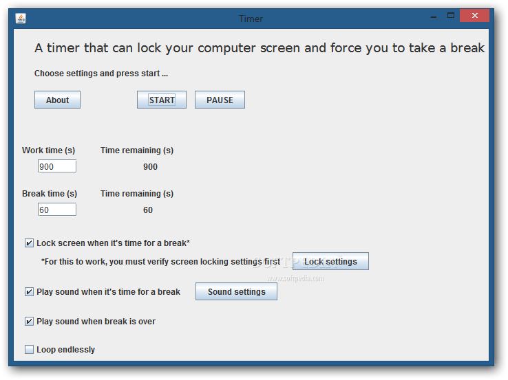 Timer Download, Screenshots